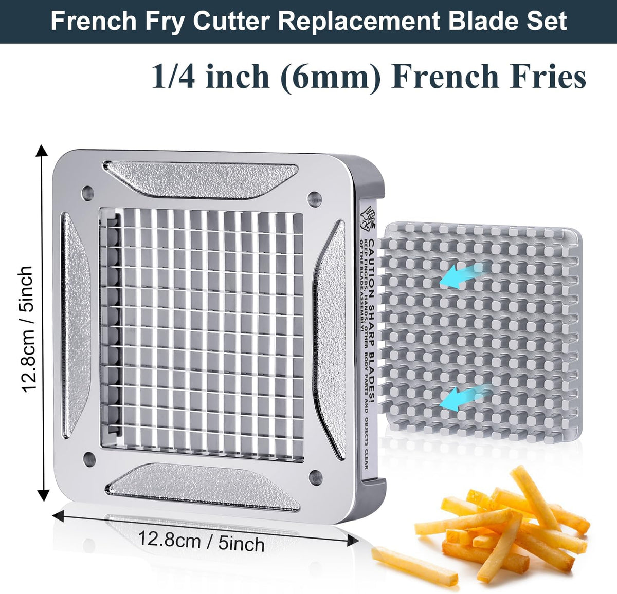 Sopito French Fry Cutter Replacement Stainless Steel Blade for V6, 1/4 Inch