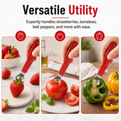 JJUNW 5 Pcs Tomato Corer Tool, Stainless Steel Strawberry Huller Tool