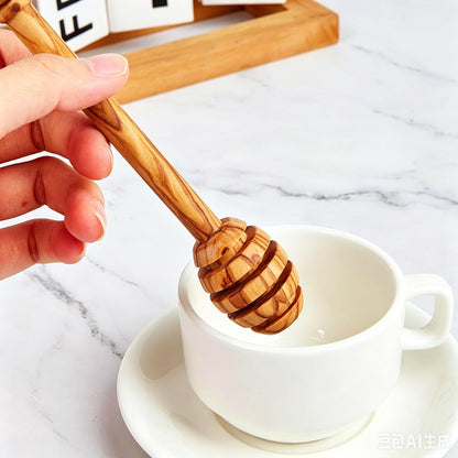 Handmade Olive Wood Honey Dipper/Honey Spoon/Honey Server/Honey Stick