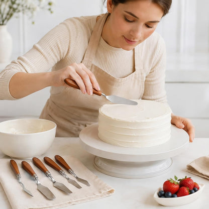 5 Pcs Cake Cream Spatula,Offset Spatula Palette Knife for Cake Decorating