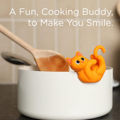 Itera Gray Silicone Cat Spoon Rest Kitchen Gadget