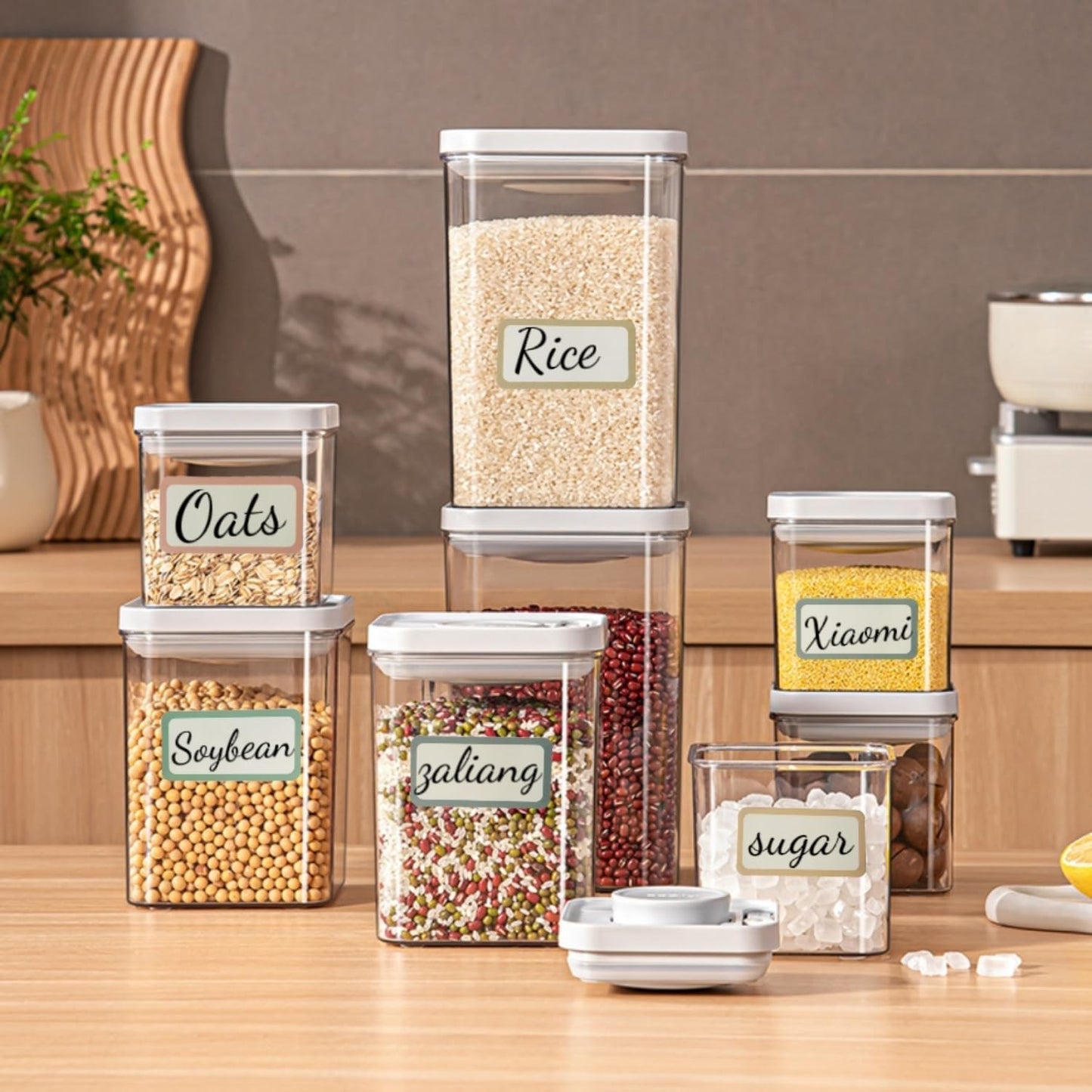 Blank Waterproof Removable Labels for Freezer Storage containers, Labels forJars,Date Label Food Storage Stickers, Waterproof Oil Resistant Easy Clean Leaves no Residue 500Total Per Roll