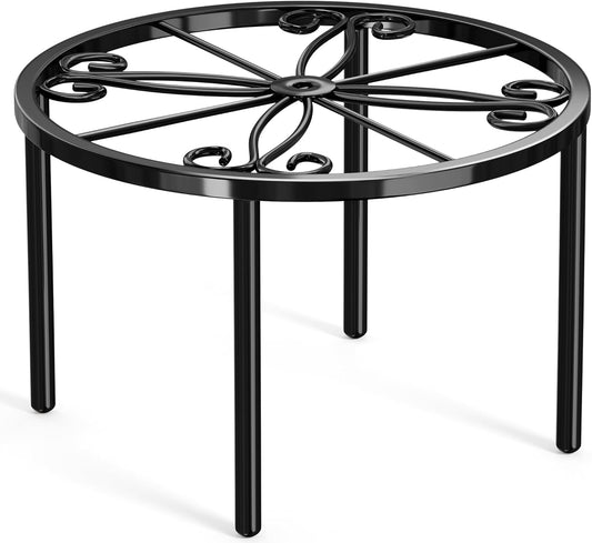 bussdis Plant Stand 1 PCS-10.2 IN Flower Pot Stand Plant Rack for Indoor and Outdoor Courtyard Gardens Black