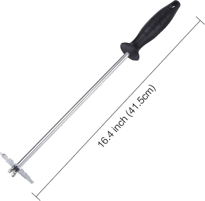 MSY BIGSUNNY Good Grip Stainless Steel Grill Scraper for BBQ Grate and Griddle (12" Scraper)