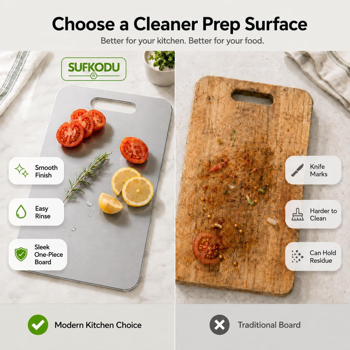 Titanium Cutting Board Set of 3, 100% Double-Sided Titanium Cutting Boards for Kitchen, Dishwasher Safe Non-Toxic Chopping Boards for Meat, Vegetables, Fruits, Raw and Cooked Food Prep (M+L+XL）