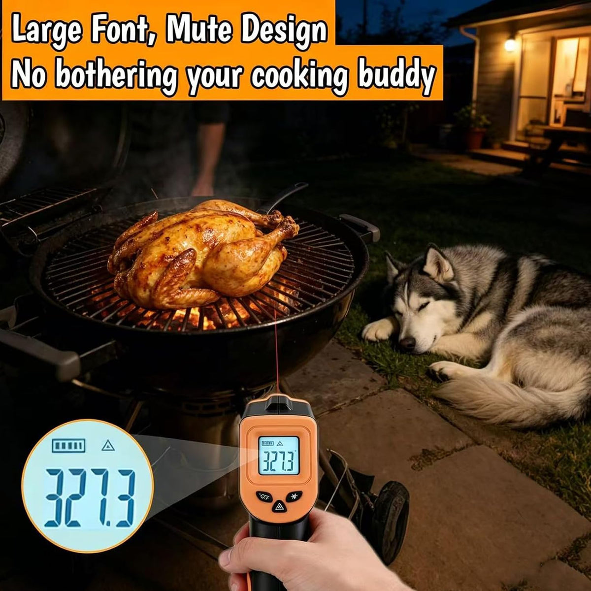 OnniOne Infrared Thermometer Temperature Gun for Cooking -58℉~1022℉