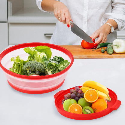 Microwave Splatter Cover for Food with Anti-scald Base Plate,Large Plastic & Silicone Vented Avoid Scalding Collapsible Guard Lid, Plate & Kitchen Colander for Meal Prep-10.7 Inch (2pcs-Gray-Black)