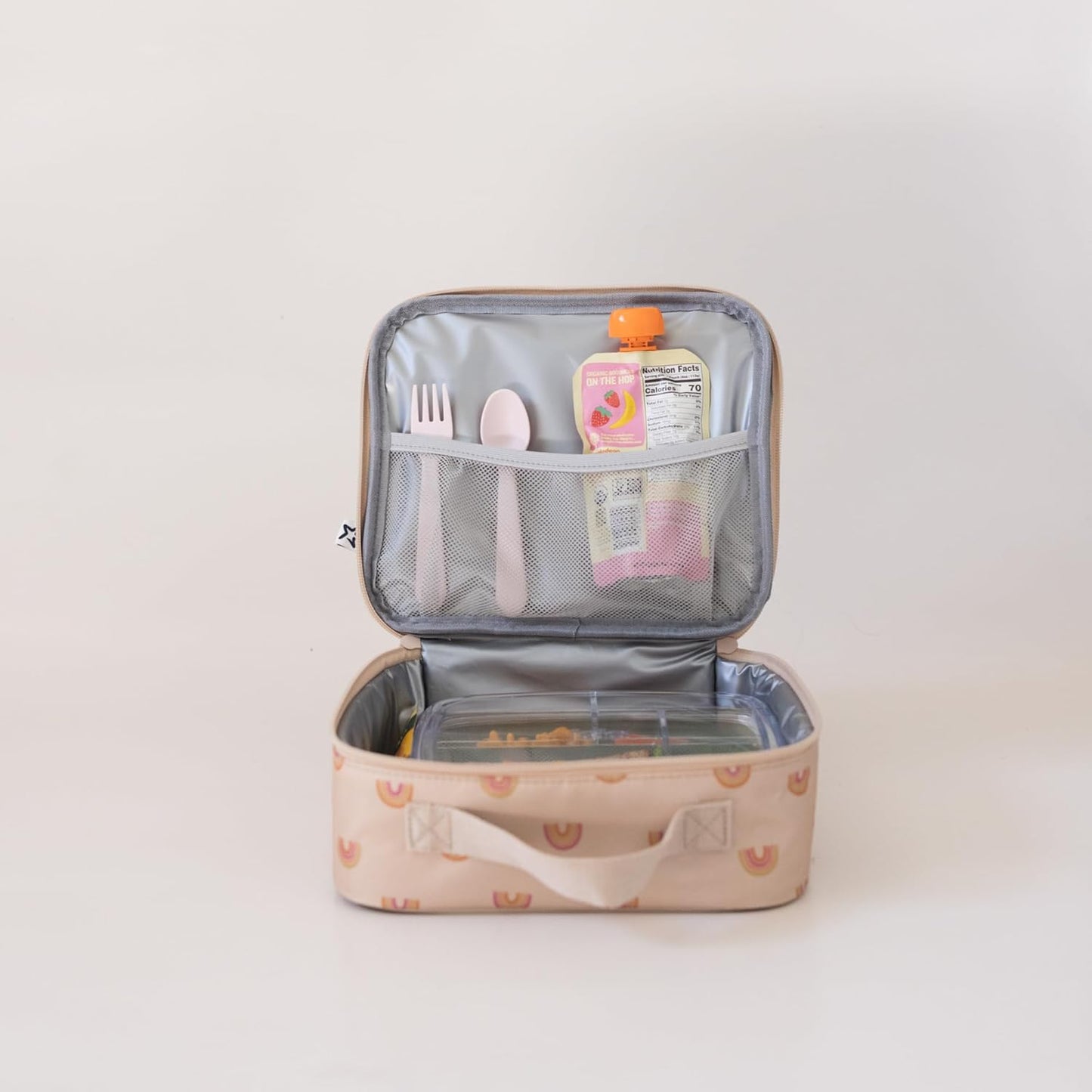 Tiny Twinkle Insulated Lunch Box for Girls and Boys | Durable and Reusable for School & Travel | Ages 3 and Up | Waterproof and Easy to Clean | PFAs and BPA Free（Boho Rainbow）