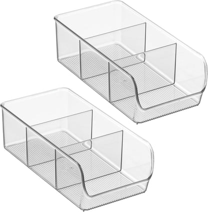 InterDesign Linus Kitchen, Pantry, Refrigerator, Freezer Storage Container, Clear