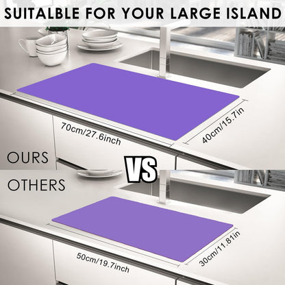 Extra Large Silicone Table Mat, Silicone Mat for Crafts Kids Dinner Placemat Desk Countertop Waterproof Protector Mats, Heat Insulation Kitchen Pastry Mat Rolling Dough Pad (Coffee, 23.6''x15.7'') - Colors A
