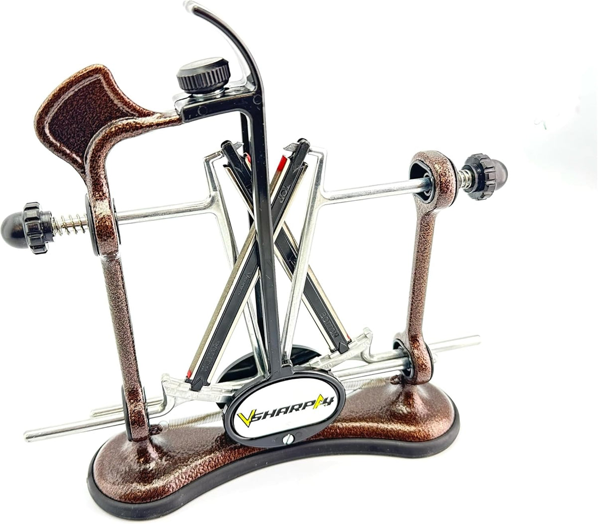 Warthog V-Sharp A4 Knife Sharpener, Diamond Rods, Metal Frame, Black