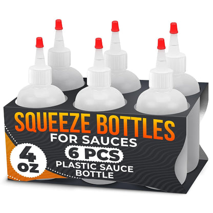 BURIUS Inverted Condiment Squeeze Bottles 16 oz for Sauces, Honey
