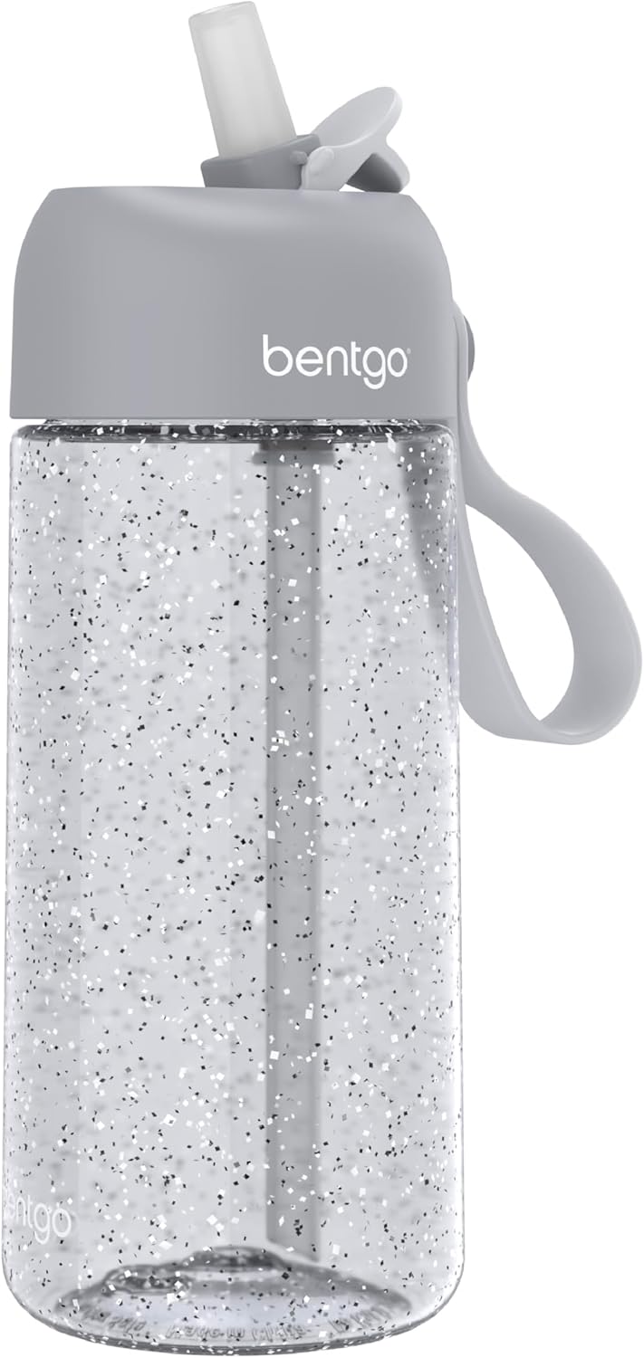 Bentgo Kids Water Bottle - Leak-Proof, Durable Tritan PFAS- & BPA-Free 15 fl oz, Kids/Toddlers Ages 3+ for School & Sports; Bite & Sip Spout, Carrying Handle, Dishwasher Safe (Unicorn)