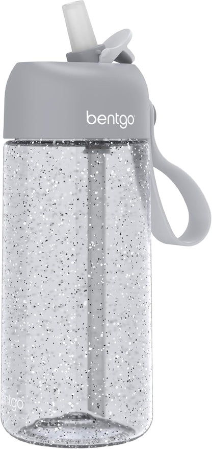 Bentgo Kids Water Bottle - Leak-Proof, Durable Tritan PFAS- & BPA-Free 15 fl oz, Kids/Toddlers Ages 3+ for School & Sports; Bite & Sip Spout, Carrying Handle, Dishwasher Safe (Unicorn)