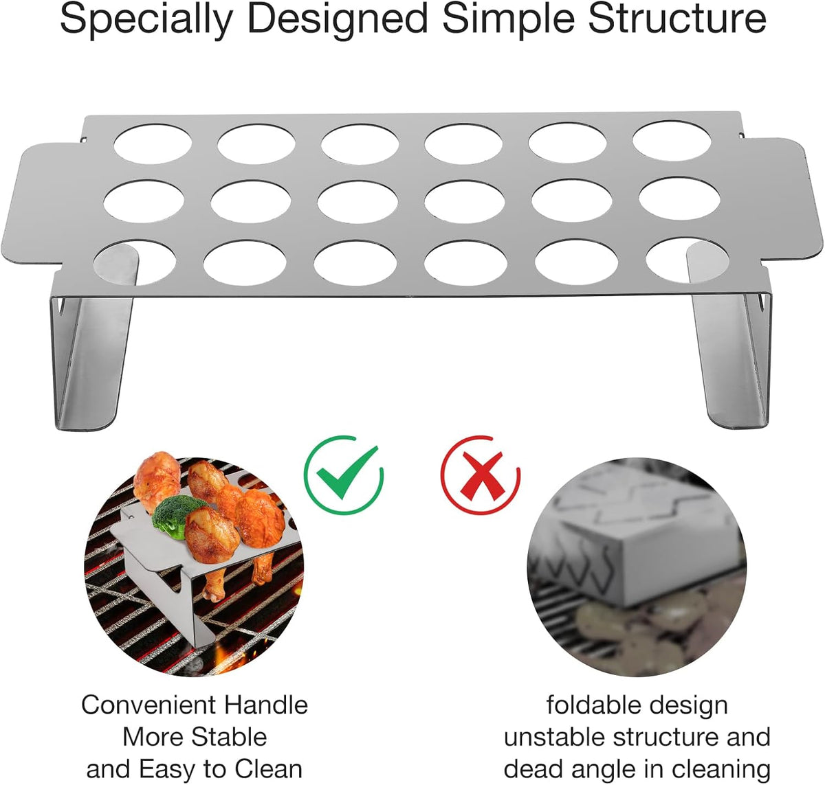 2 Pack Jalapeno Popper Holder for Grill with Jalapeno Corer Tool,For Use In Chili Roaster and Ovens,Perfect for Cooking Chili, Chicken Legs, Wings, or Peppers