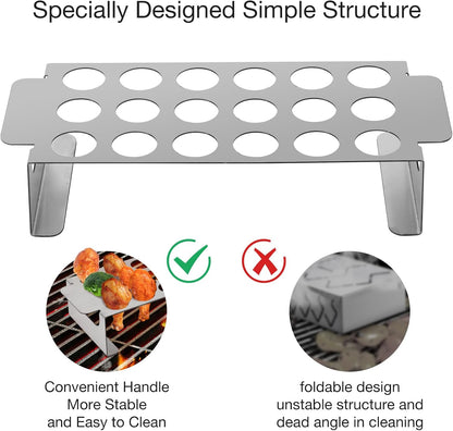 2 Pack Jalapeno Popper Holder for Grill with Jalapeno Corer Tool,For Use In Chili Roaster and Ovens,Perfect for Cooking Chili, Chicken Legs, Wings, or Peppers