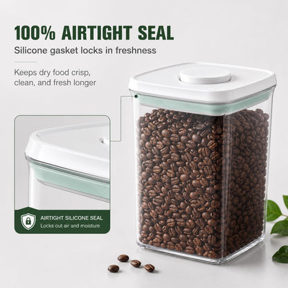 Pop Food Storage Containers Set Large Airtight Food Storage Containers with Pop Lids, Kitchen Pantry Organization and Storage, Cereal, Rice, Flour, Pasta & Snack Container, BPA Free, 2 x 2.8Qt