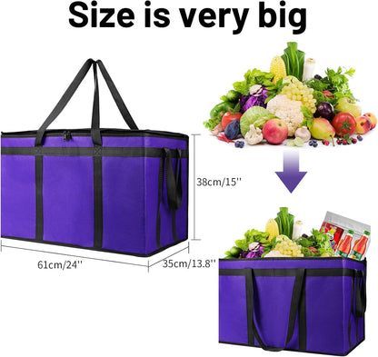 musbus Extra large XXXL Insulated Food Delivery Bag Cooler Bags Keep Food Warm Catering Therma Catering Bag for doordash 22x14x13 Cooler Bags Therma Shopper hot warming RED Pizza BLACK