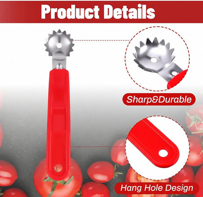 4 Pcs Tomato Corer Tool Strawberry Huller Stem Remover
