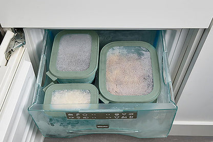 Mepal Cirqula Set of 3 Rectangular Deep Multi Food Storage Serving Containers with Transparent Lids | Perfect for Food Prep | Microwave & Dishwasher Safe | Nordic Black | Made in Holland