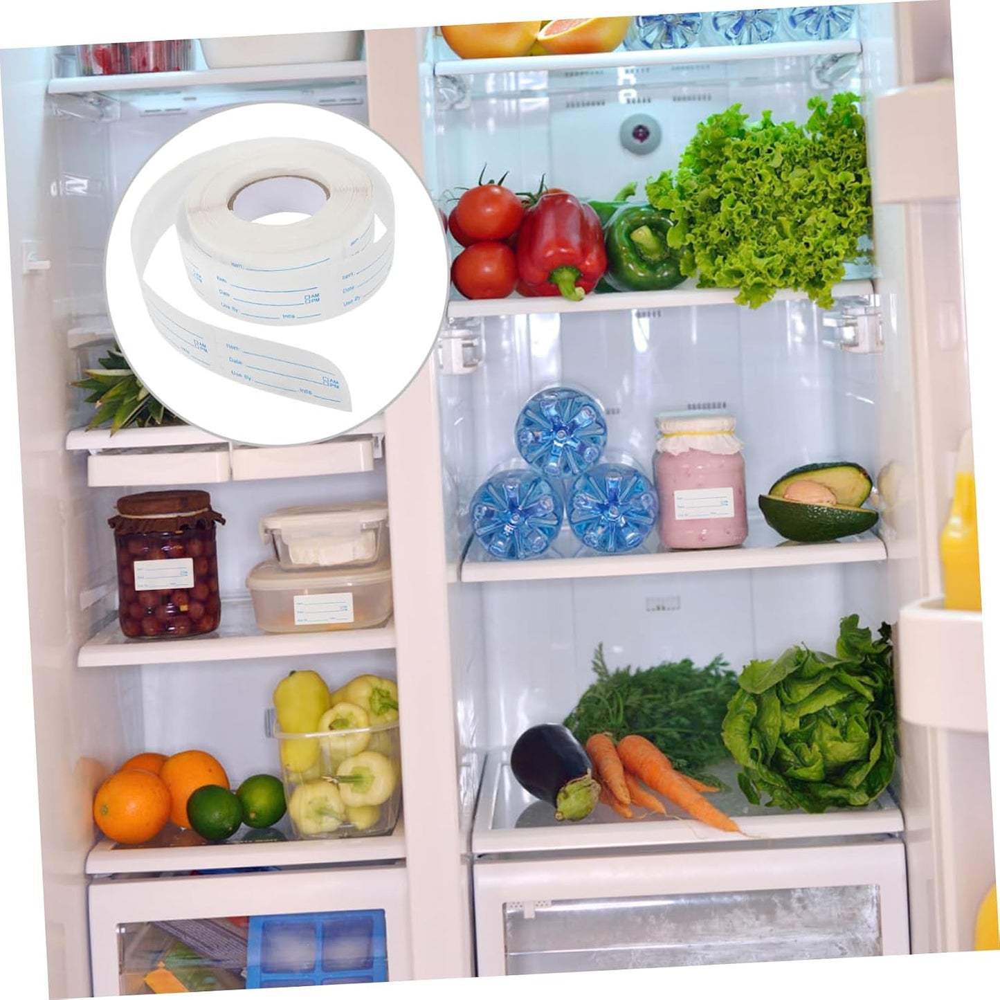 Luxshiny 250 Pack Fridge Date Labels Stickers for Food Storage Adhesive Container Labels for Kitchen Organization Washable and Reusable for Home and Restaurant