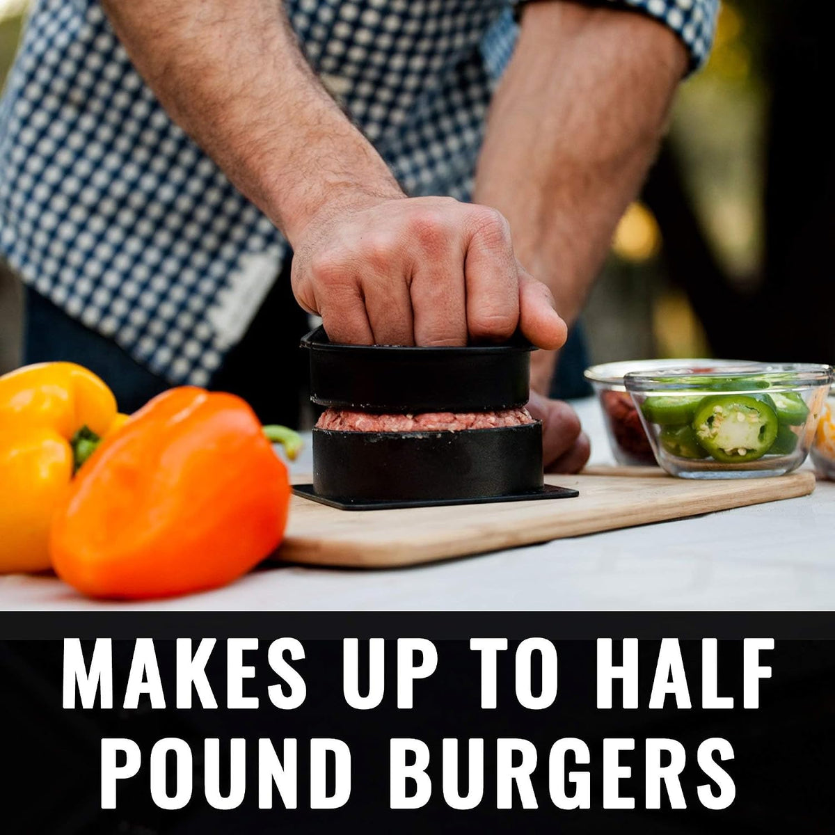 Grillaholics Stuffed Burger Press & Hamburger Patty Maker