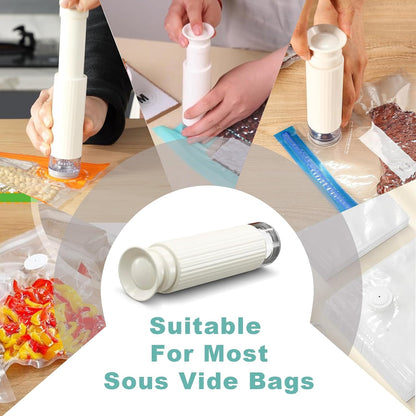 3-Piece Rectangle Glass Vacuum Food Storage Containers Set with Hand Pump & 10 Sealer Bags, Borosilicate Airtight Meal Prep Lids with Date Tracker, Leakproof, Freezer & Microwave Safe [21/35/50 Oz]