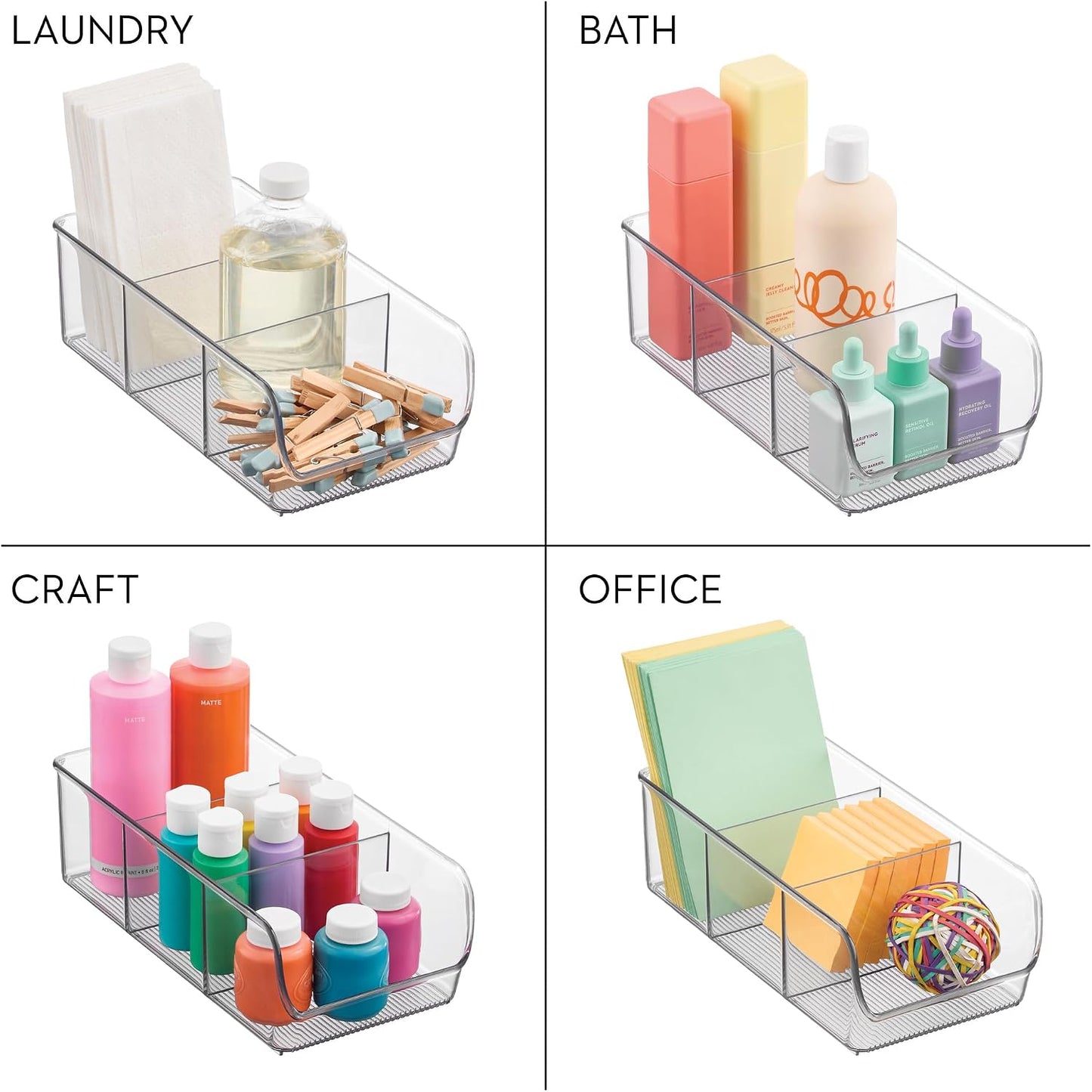 InterDesign Linus Kitchen, Pantry, Refrigerator, Freezer Storage Container, Clear