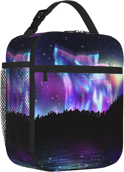 Dinosaur Volcano Insulated Lunch Bag for Women & Men, Reusable Leak-Proof Lunch Box with Cooler Compartment, Lunch Tote for Adults Work Travel Picnic Durable & Washable