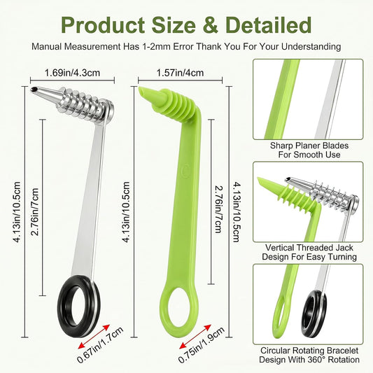 Piranha Spiral Cutter 3Pcs Potato Spiralizer Slicer for Vegetables