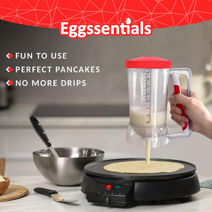 Eggssentials Pancake Batter Dispenser with Squeeze Handle Pancake Dispenser
