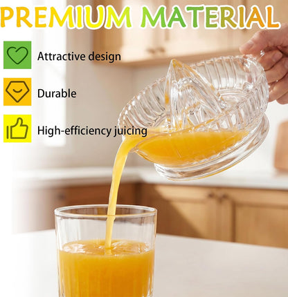 Glass Lemon Squeezer Citrus Juicer Reamer