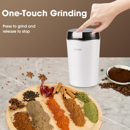 Small Coffee Grinder | 200W 28000RPM Stainless Steel Spice Grinder | Electric Find Powder Grinder for Coffee Beans Spices Seasoning Pepper Herbs Nuts Seed Grain