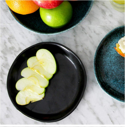 roro Handmade 2-Inch Matte Black Ceramic Pinch Bowls, Set of 6 – Versatile Stoneware for Spices, Condiments, Appetizers & Finger Foods