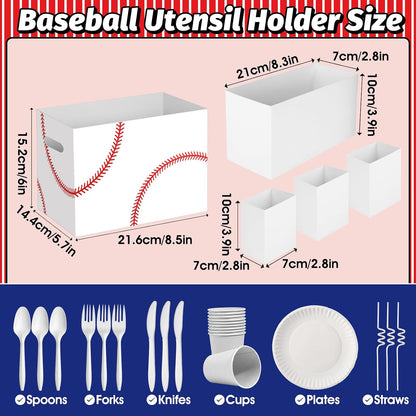 2PCS Red Gingham Utensil Holder Paper Utensil Caddy for Gingham Party Supplies Disposable Cutlery Holder with Handles Party Favors Cutlery Caddy for Red and White Checkered Birthday Decorations