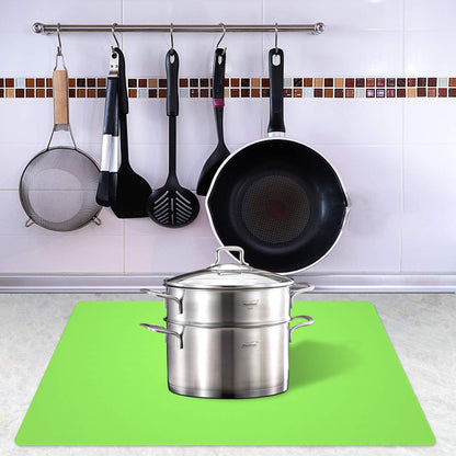 Silicone Placemats, Food-Grade Non-Slip Waterproof, Dining, Stain Resistant, Countertop Protector, Kitchen Counter Mat, Heat Resistant, Baking mat Dishwasher Safe (23.6"×15.7"-1pack, Black)