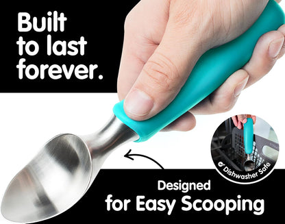 SUMO Stainless Steel Ice Cream Scoop with Ergonomic Handle - Green