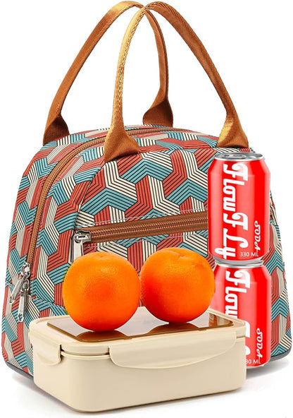 FlowFly Insulated Lunch Cooler Bag - Tote Bag Organizer for Women/Men, Black - Colors A