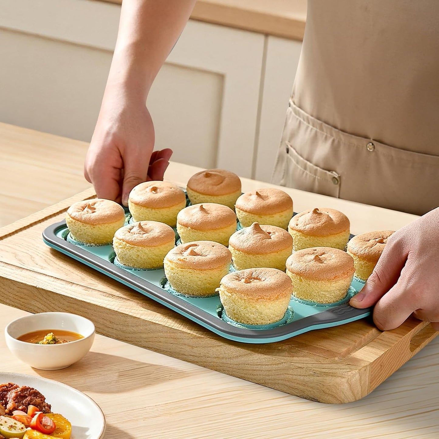 Silicone Muffin Pans for Baking with Metal Frame, 6 Cup Silicone Muffin Pan, Nonstick Cupcake Pan, BPA Free Muffin Tins Easy to Pop Cupcake Baking Pan Molds for Oven Dishwasher Safe Pink