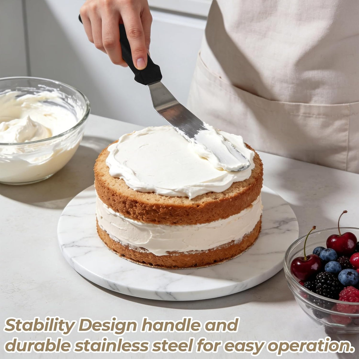 3 PCS Icing Spatulas, Offset Spatula 6/8/10 inch