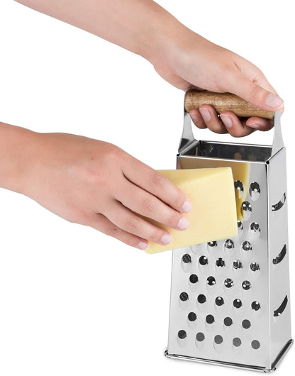 Twine Acacia Cheese Plane Hard Cheese Slicer - Charcuterie Board Cheese Slicer Stainless Steel with Acacia Handle - Set of 1