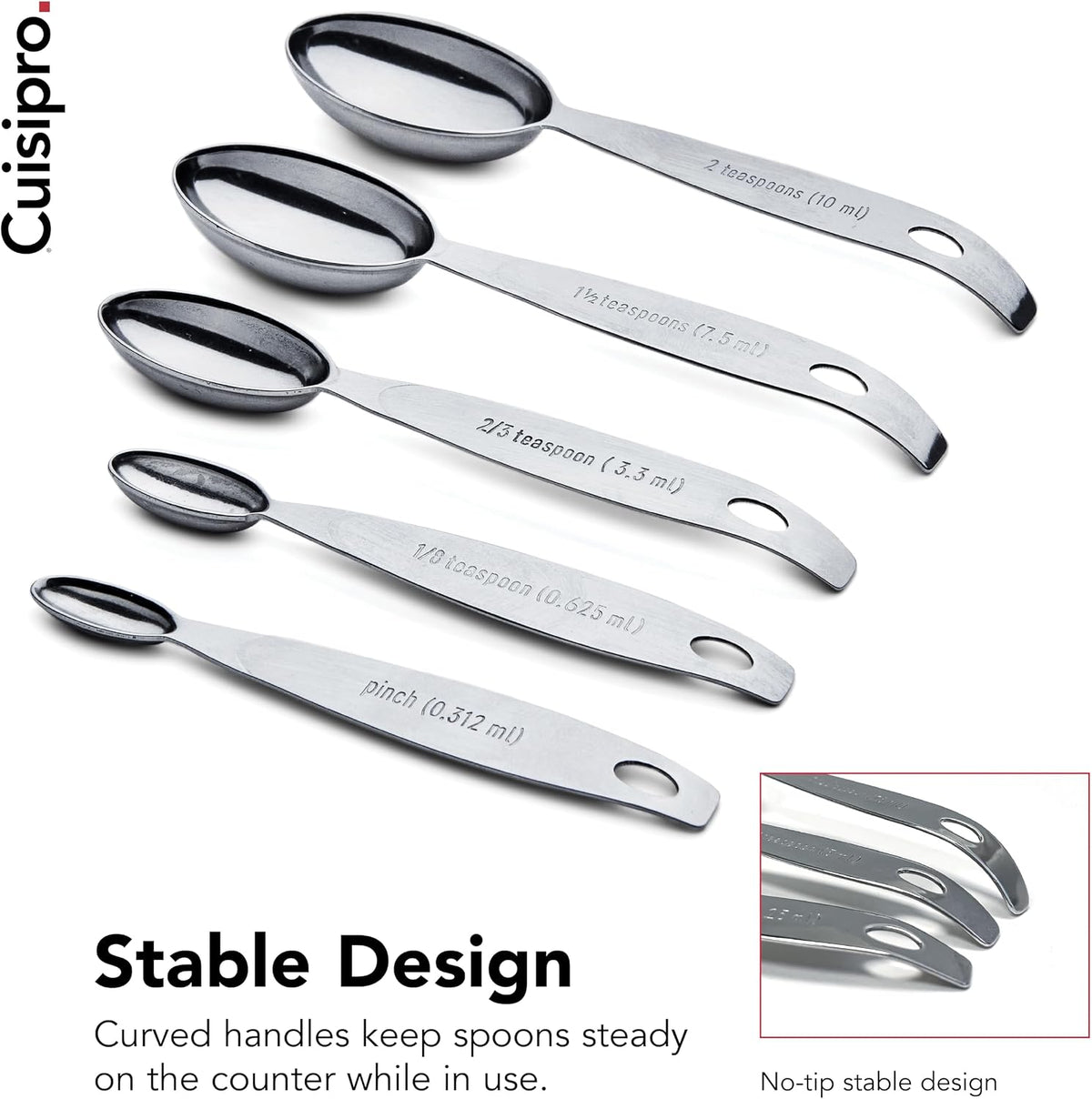 CUISIPRO Odd-Size Measuring Spoon SS 5pc Set