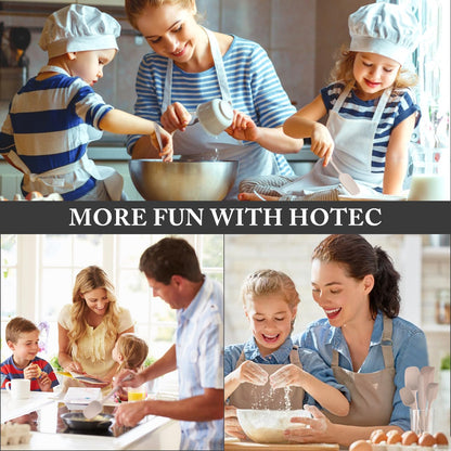 HOTEC Heat Resistant 600℉ Food Grade Silicone Rubber Spatula Set for Baking, Cooking, and Mixing Non Stick Dishwasher Safe BPA-Free Multicolor Set of 5