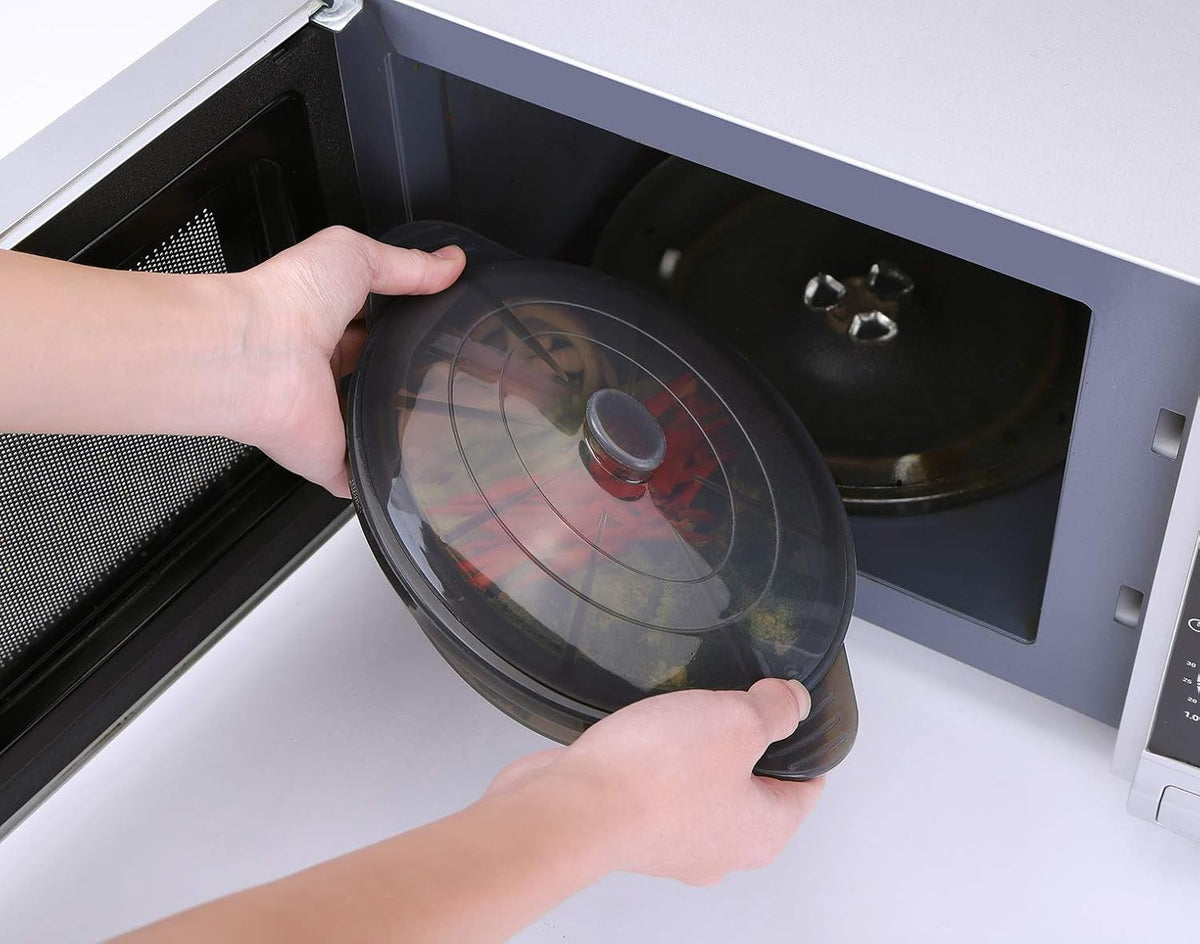 Silicone Microwave Steamer Collapsible Cooker for Vegetables Fish Prep Meal