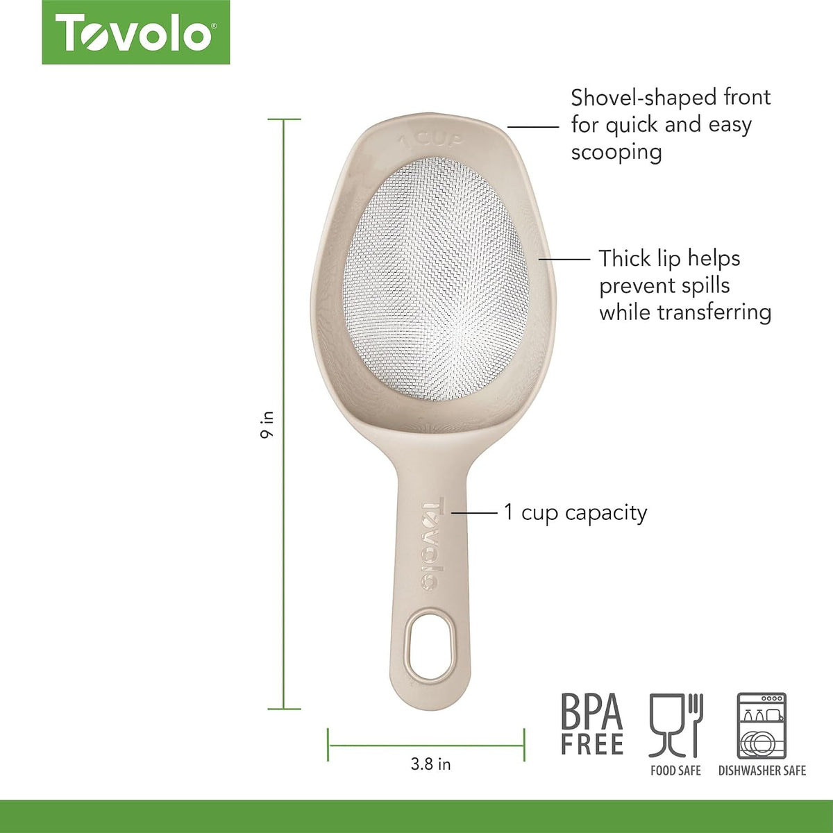 Tovolo, Scoop And Sift 1 Cup Charcoal