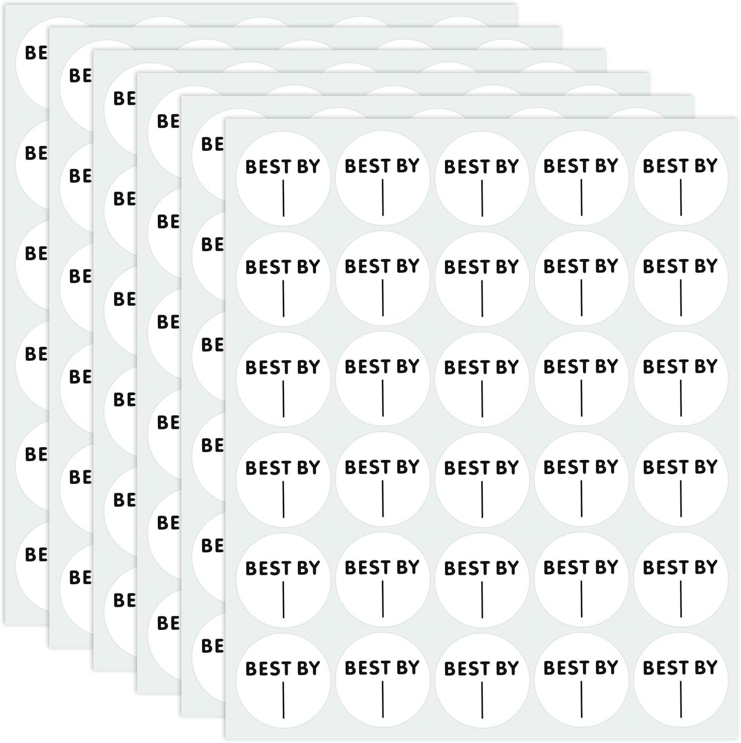 600PCS Expiration Date Food Stickers, Best by Labels, 1 Inch Circle Dot Small Blank Food Date Labels, Best-by/Expiration-Date Label for Food-Containers, Freezer, Restaurant, Food-Service, Prep