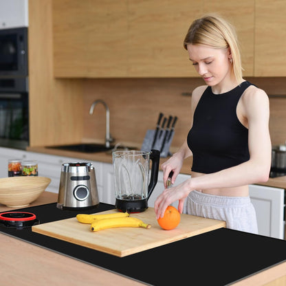 Food Grade Silicone Table Protector Mat 47x24 Inch, Heat Resistant Desk Pad for Baking/Painting/Resin/Welding, Non-Slip Waterproof Surface Easy Clean (3 Colors) (Gray)