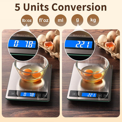Food Scale, 33lb Kitchen Scale with 1g Precision, USB-C Rechargeable