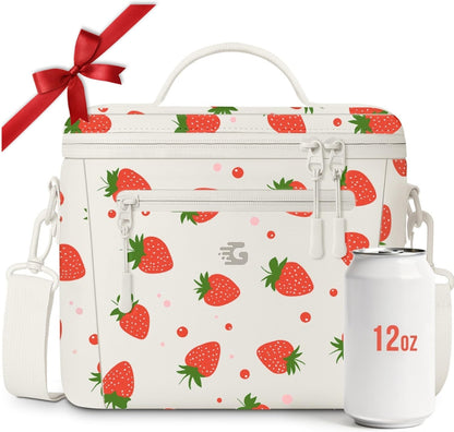 GLORIEROO Insulated Lunch Box Bag Women Girls - Waterproof Leakproof Lightweight Reusable Cooler for School Work Picnic - Back to School