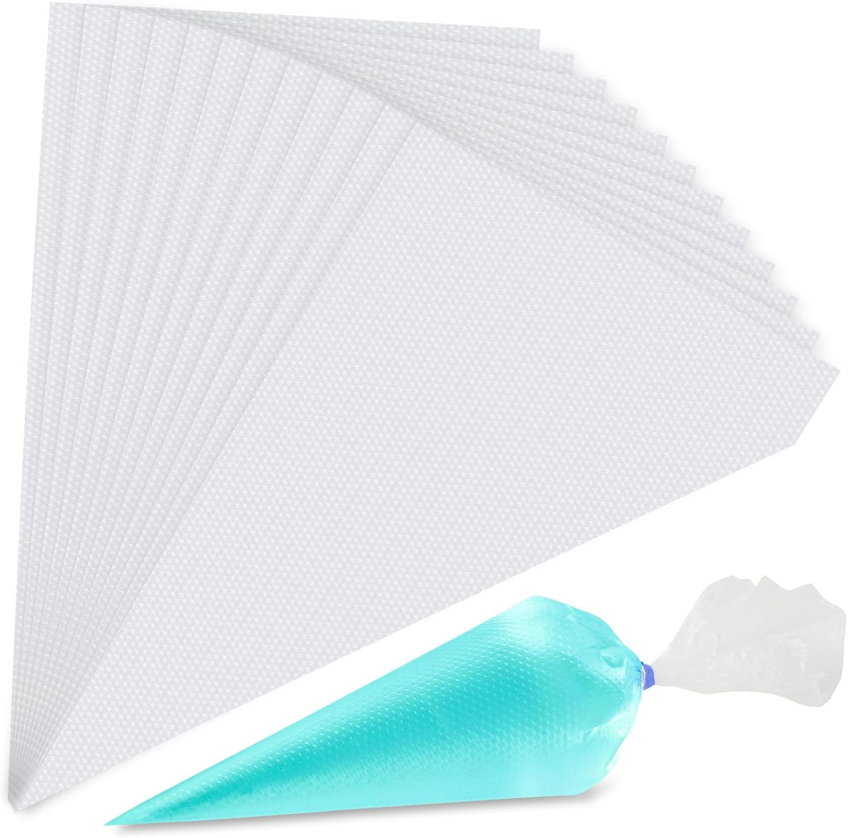 Engorgio Disposable Mini Piping Bags 8 inch Pastry Bag Pastry Crimpers Small Piping Bags Disposable Pastry Bags For Cake Macarons Dessert Decorations Cookies Baking Cupcakes (Clear)